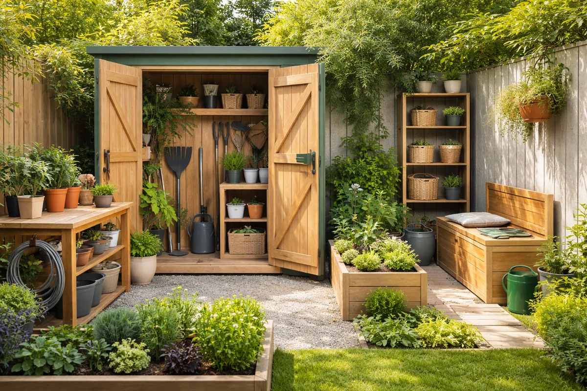 Comment maximiser l'espace de rangement dans un petit jardin